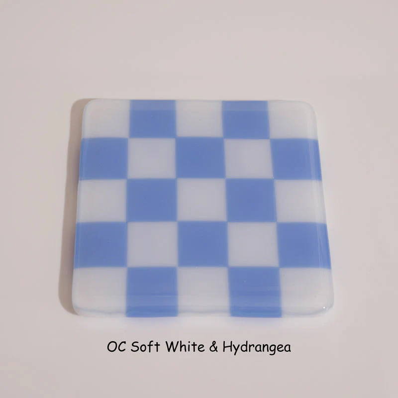 10cm Chequered Soft White/Colour Coaster - Oceanside Collection - Image 13