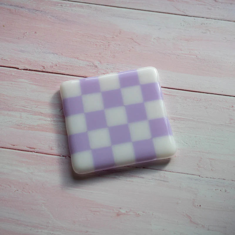 10cm Chequered White/Colour Coaster - Bullseye Collection - Image 4