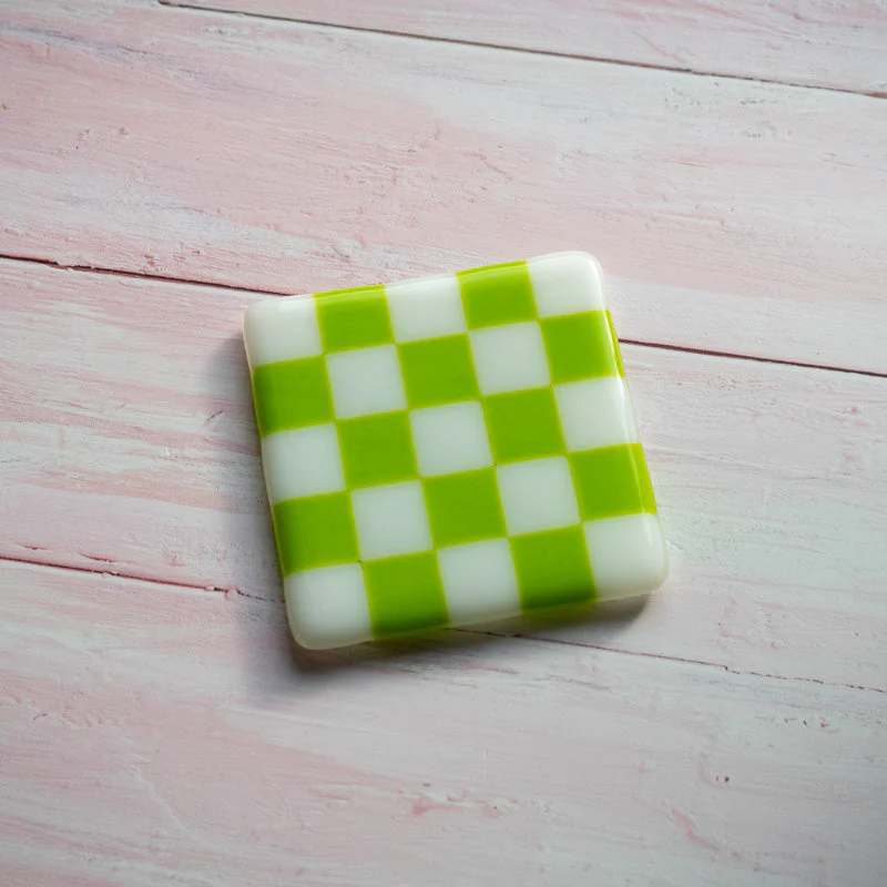10cm Chequered White/Colour Coaster - Bullseye Collection - Image 6