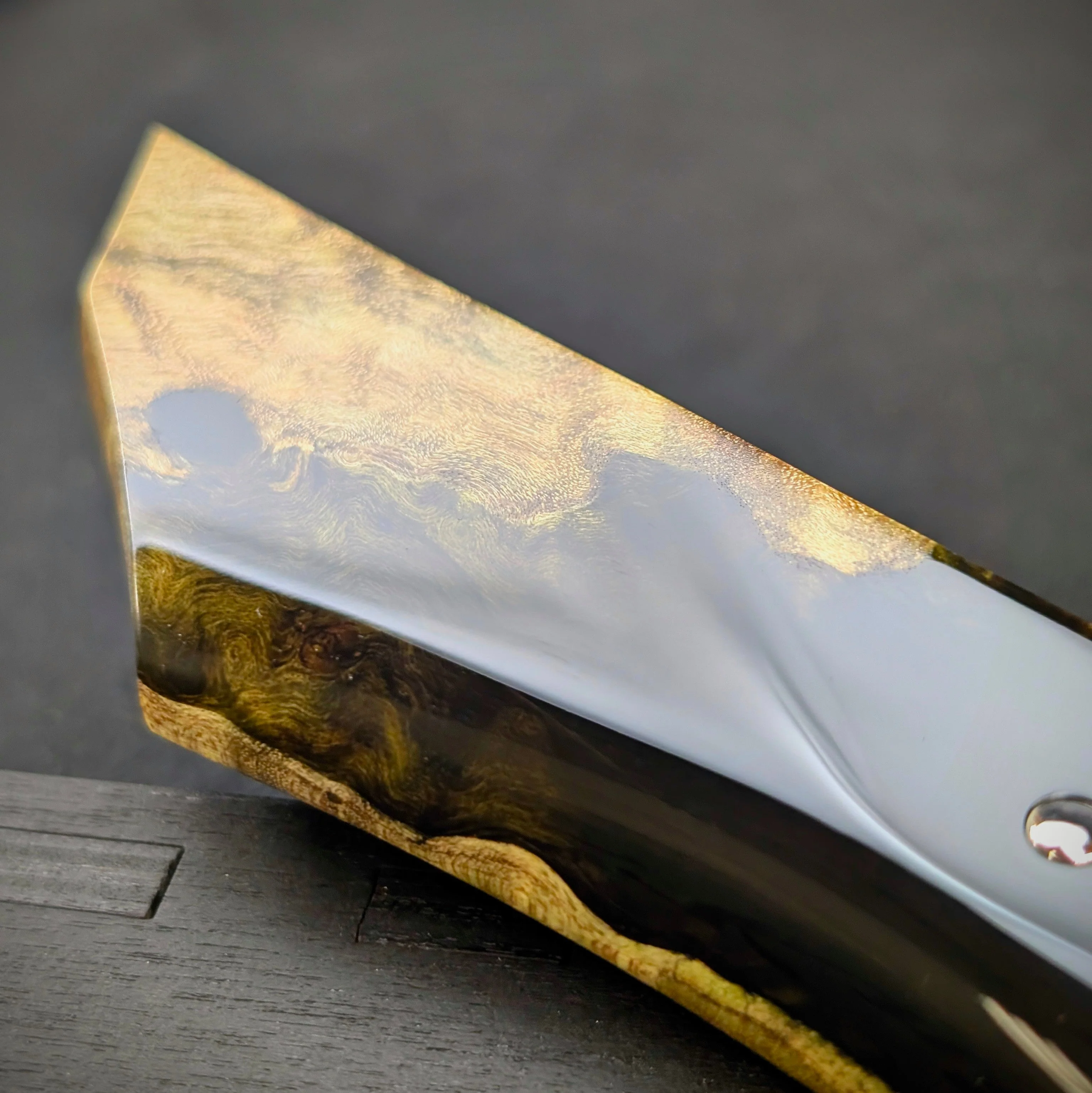 140mm Stainless San-Mai Knife | Handmade Outdoor Knives - Image 4