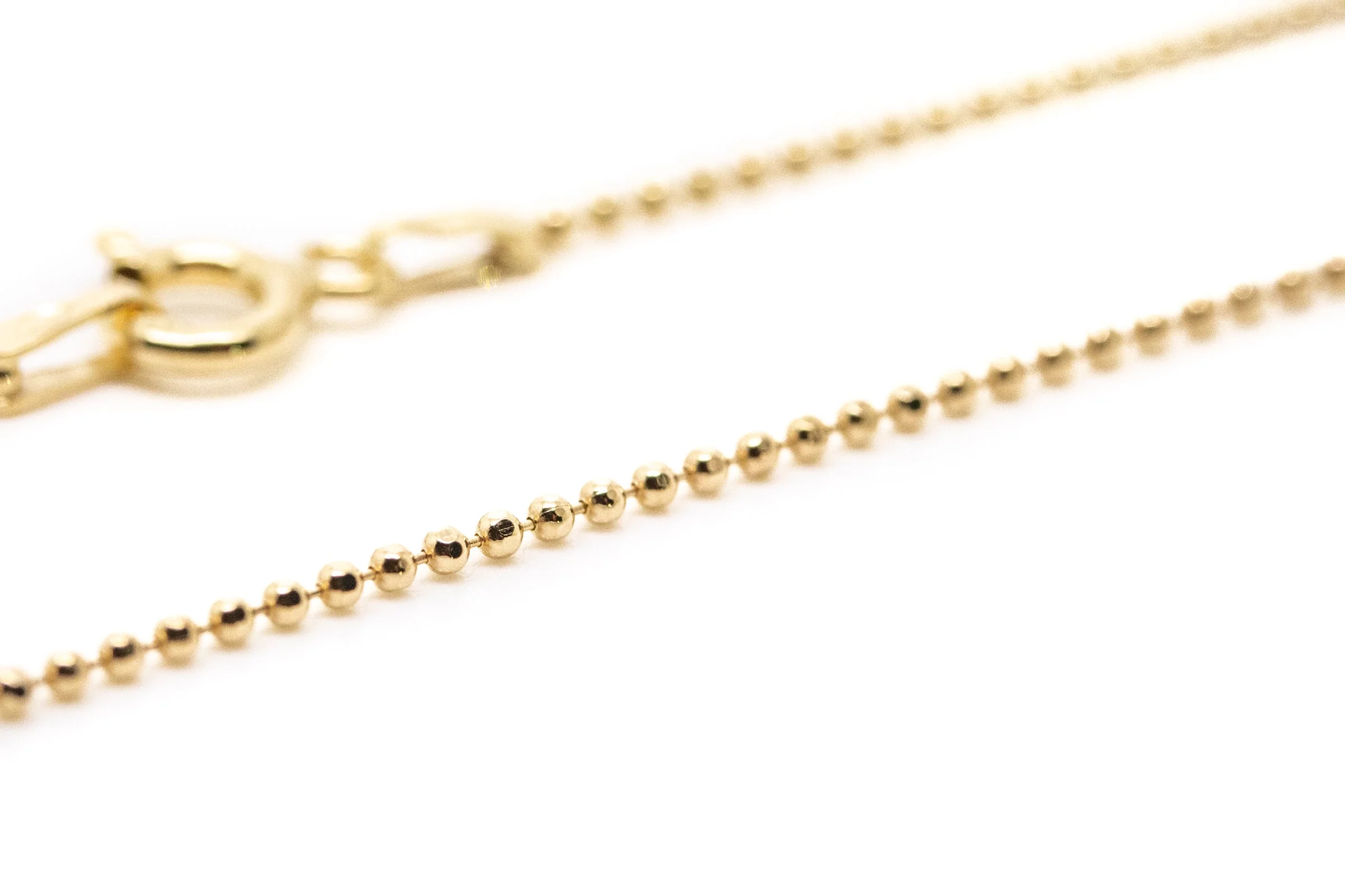 17.5" (45cm) Gold Plated Diamond Ball Chain - Image 2