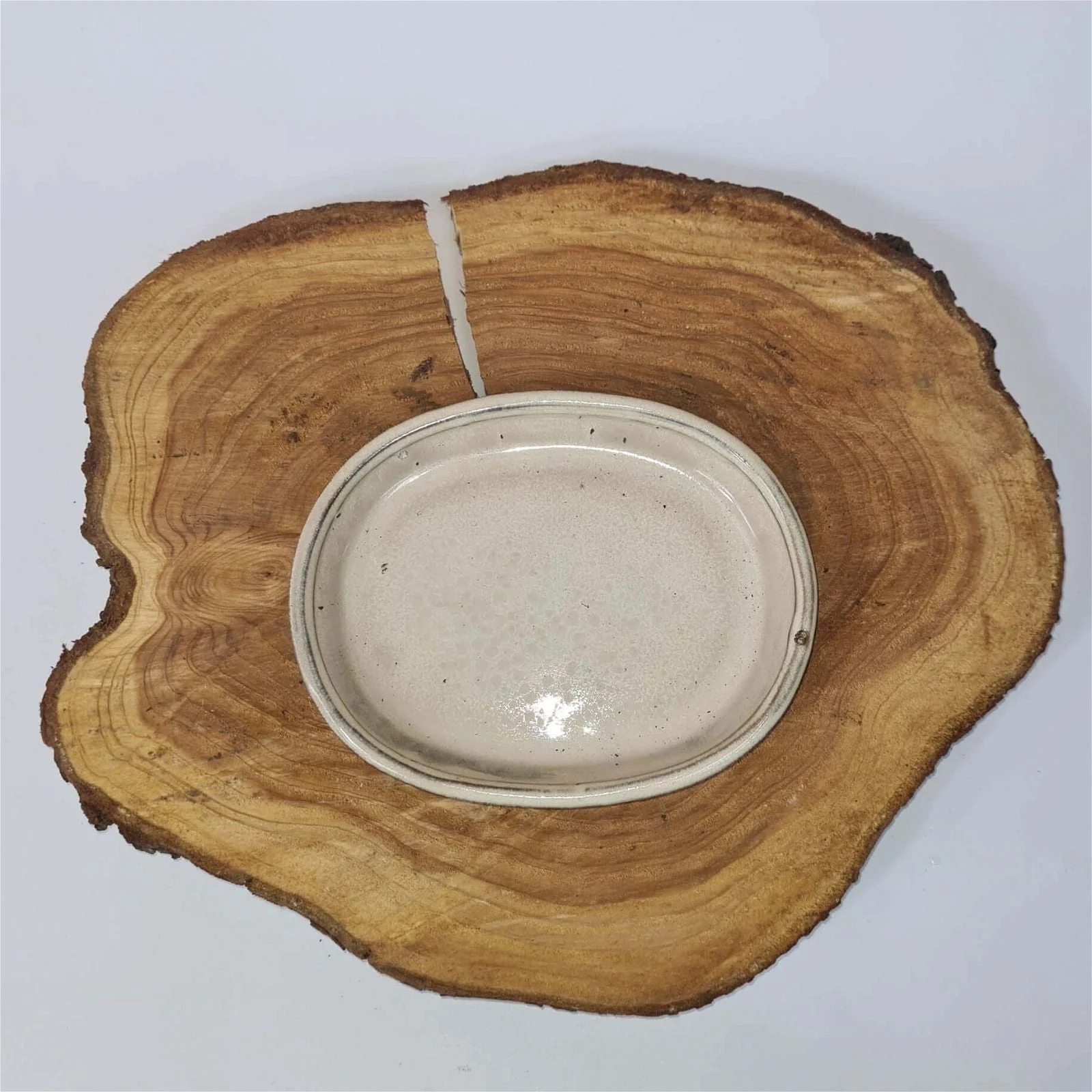 18cm Glazed Drip Tray | Oval | White