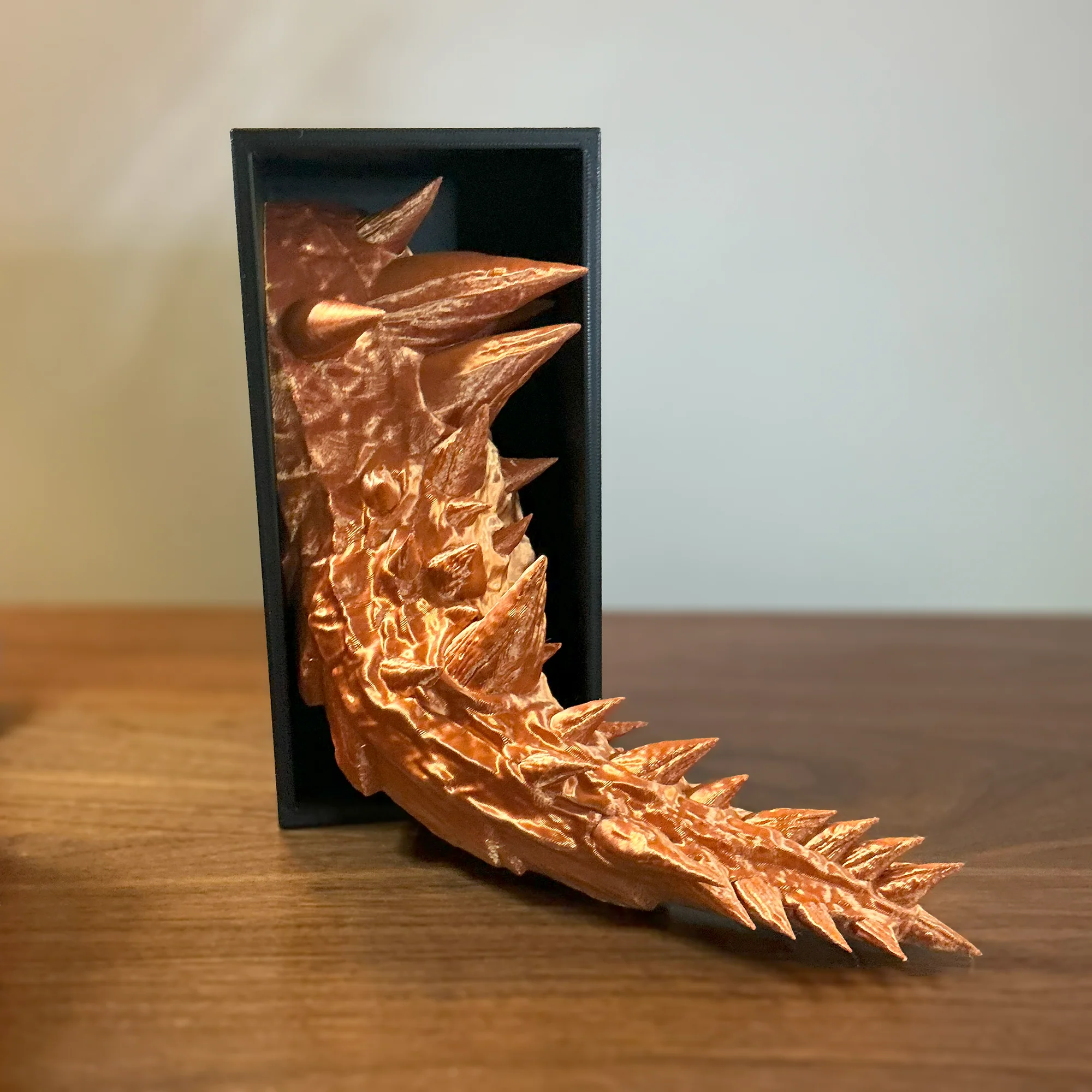 3D Dragon Book Nook – Hand-Painted Fantasy Shelf Insert (Head, Tail, or Full Set) - Image 3