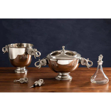 Yala 4 Bottles Elephant Wine Cooler With Lid - Image 3