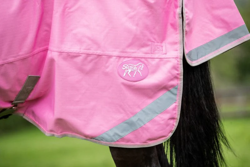 50g Detachable Neck Turnout Rug - Baby Pink - Image 6