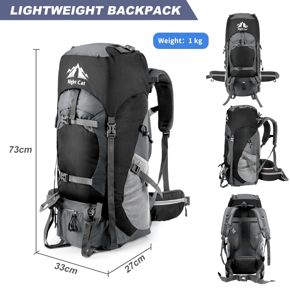70L Night Cat Hiking Backpack - Image 3