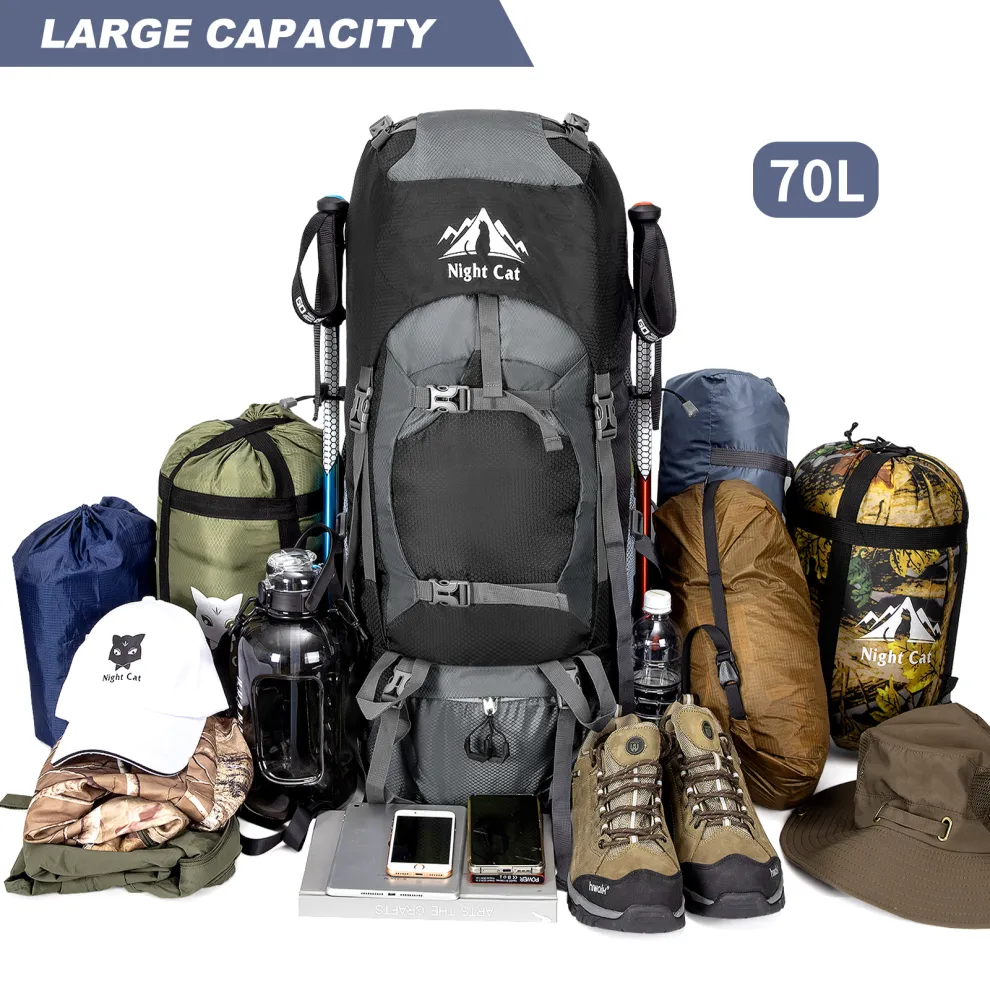 70L Night Cat Hiking Backpack - Image 4