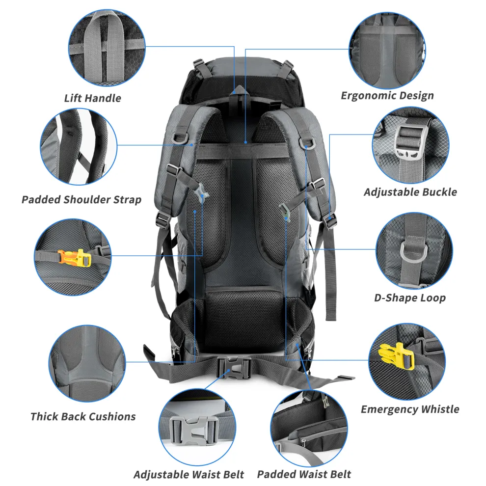 70L Night Cat Hiking Backpack - Image 7