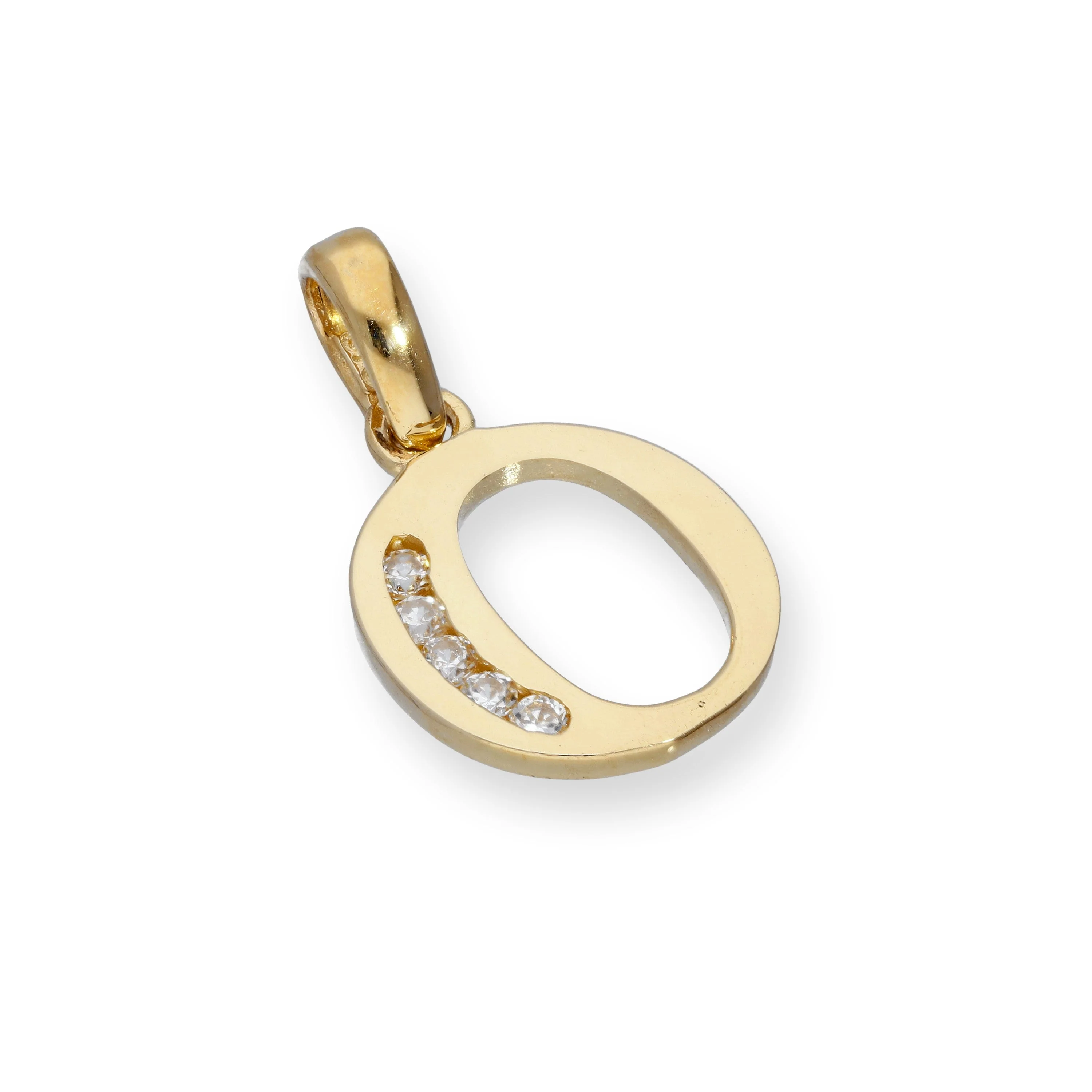 9ct Gold & Clear CZ Crystal Hanging Alphabet Letter Charm A-Z - Image 17