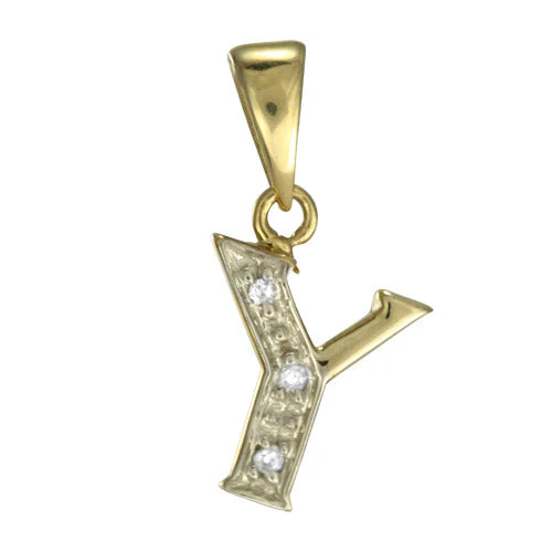 9ct Gold & Diamond Alphabet Letter Charm A - Z - Image 13