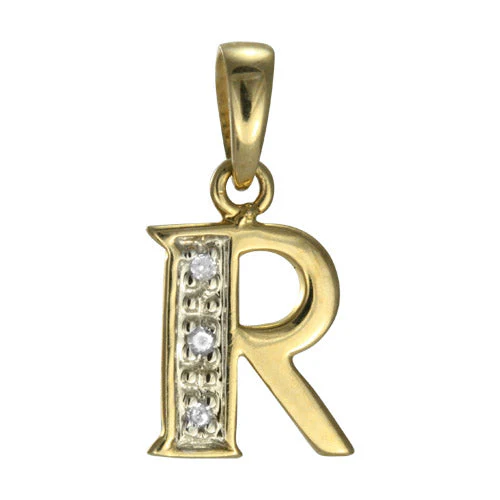 9ct Gold & Diamond Alphabet Letter Charm A - Z - Image 27