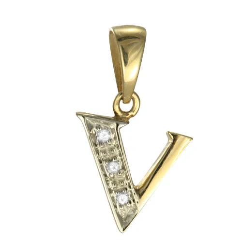 9ct Gold & Diamond Alphabet Letter Charm A - Z - Image 7
