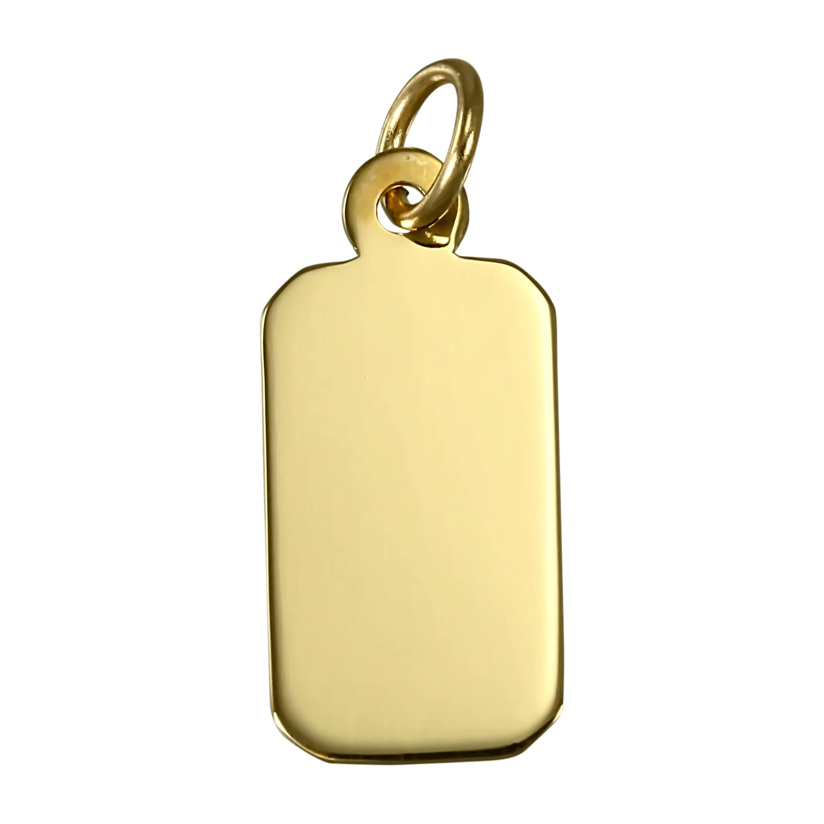 9ct Gold Engravable Rectangular Pendant - Image 2