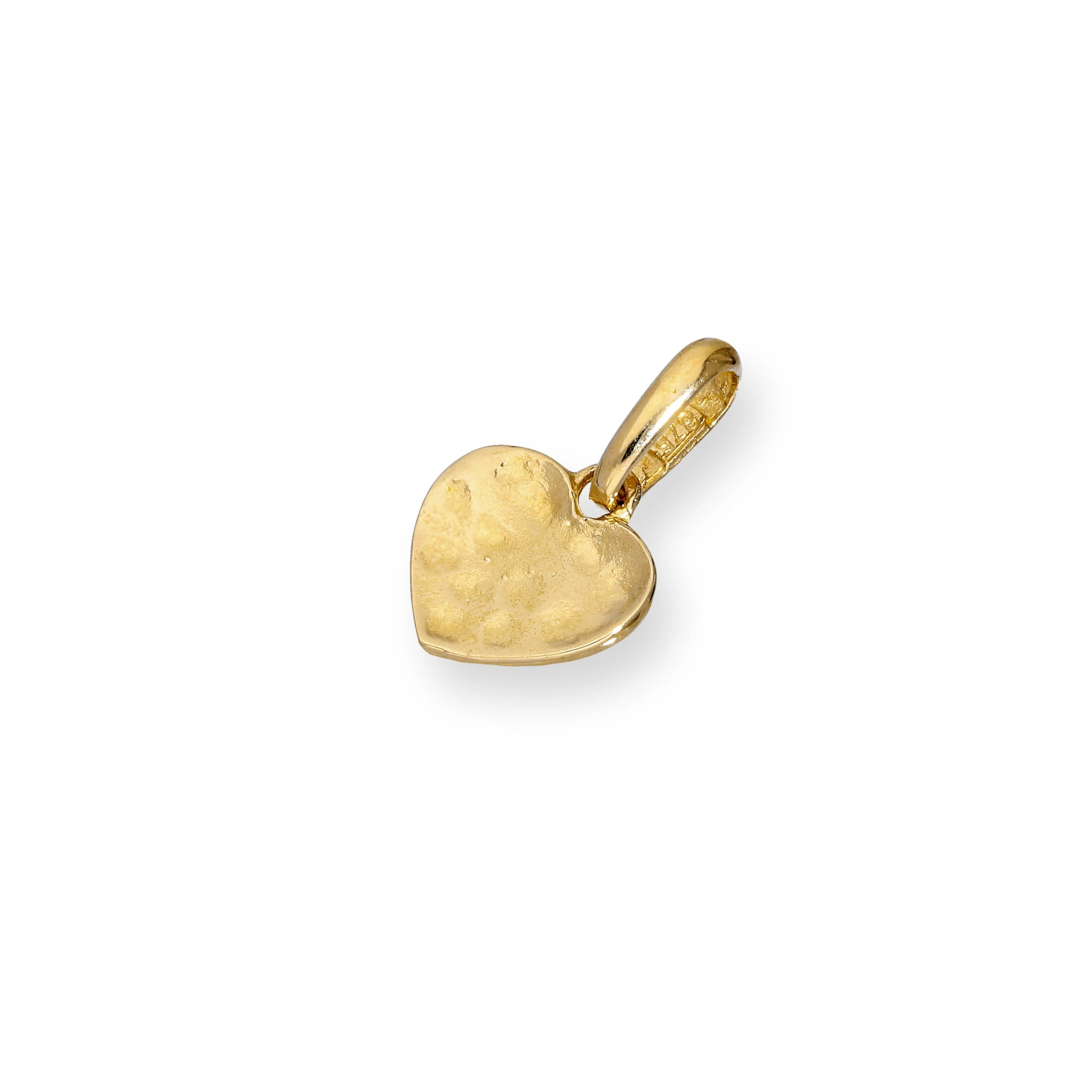 9ct Gold Hammered Finish Heart Charm - Image 2