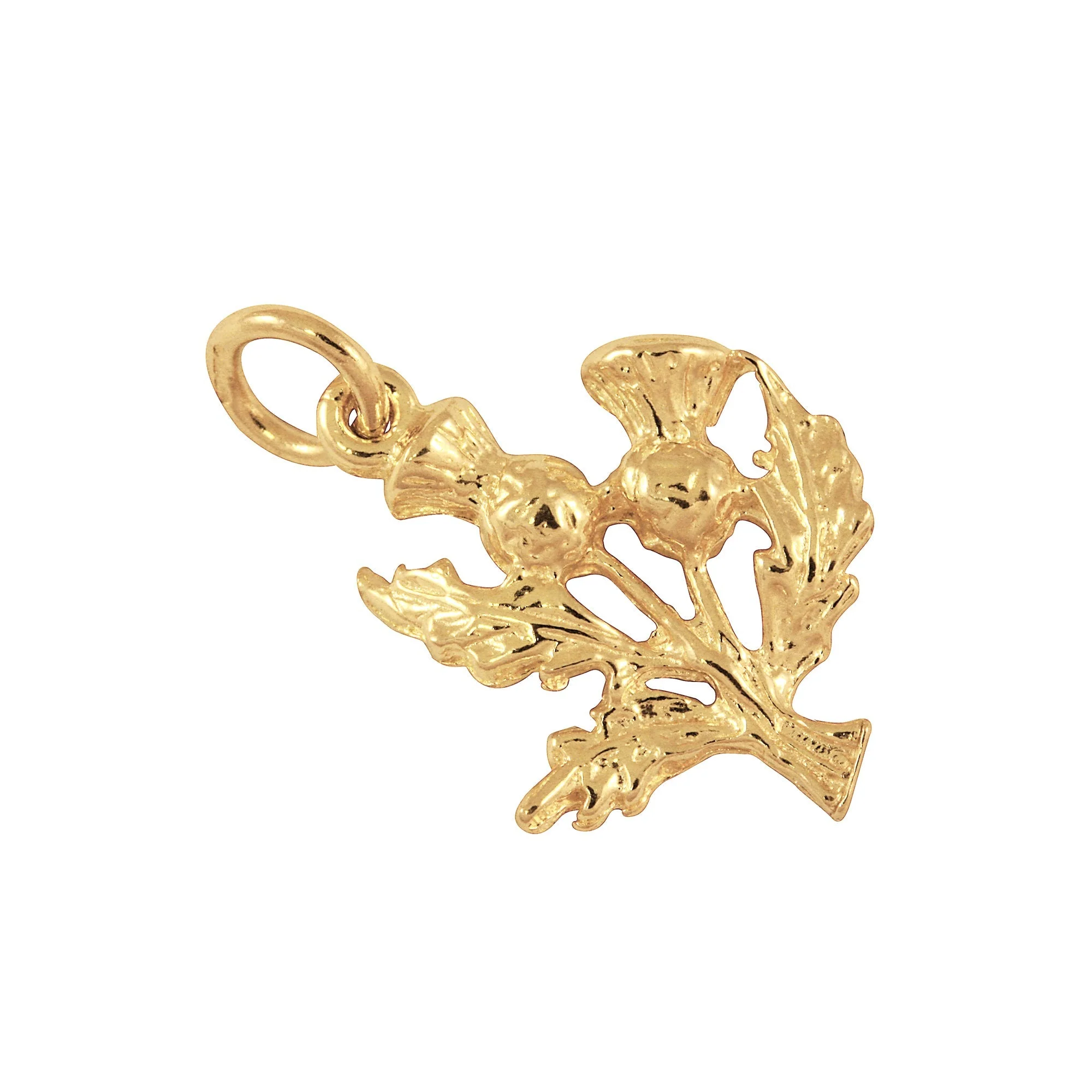9ct Gold Thistle Charm - Image 2