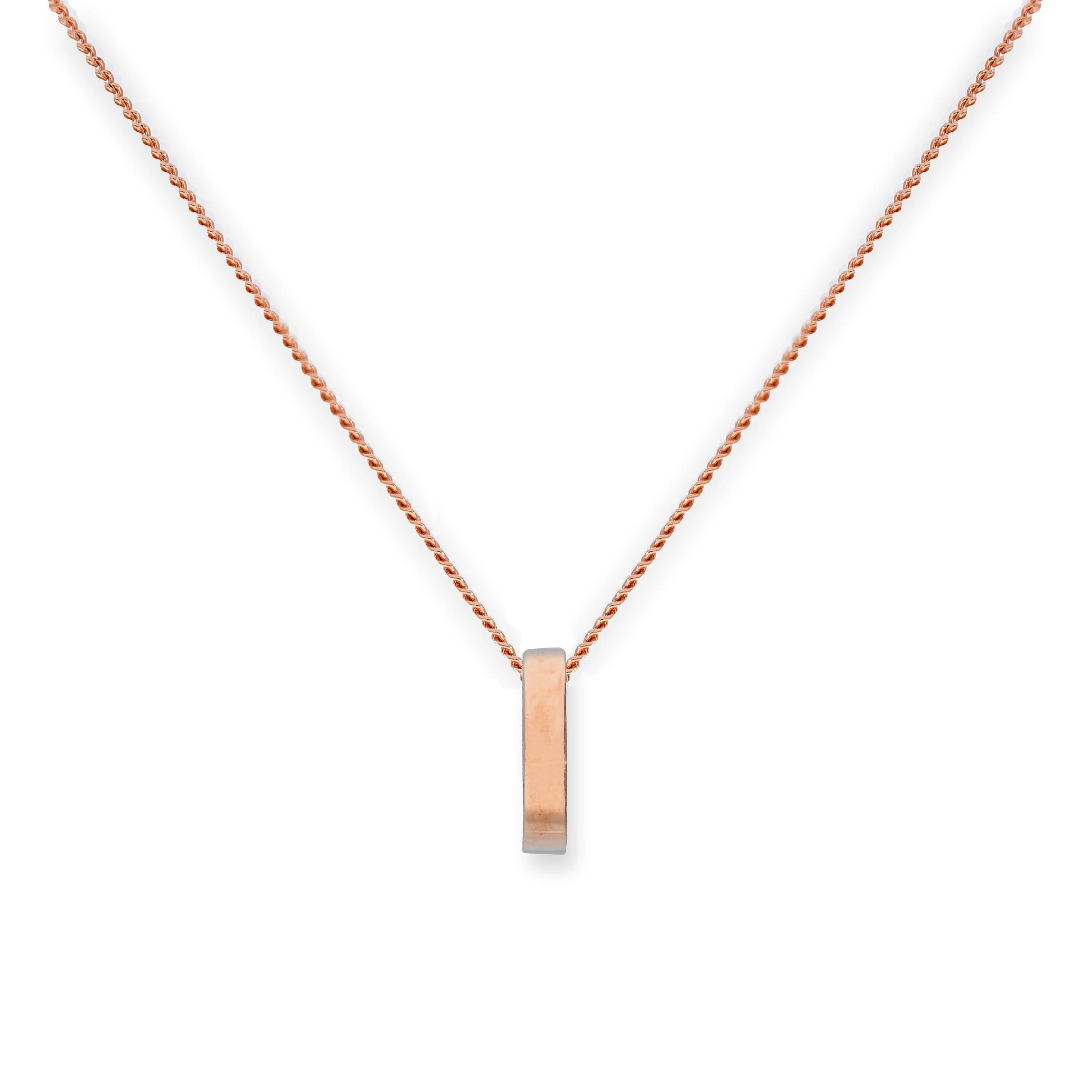 9ct Rose Gold Karma Circle Pendant Necklace 16 - 18 Inches