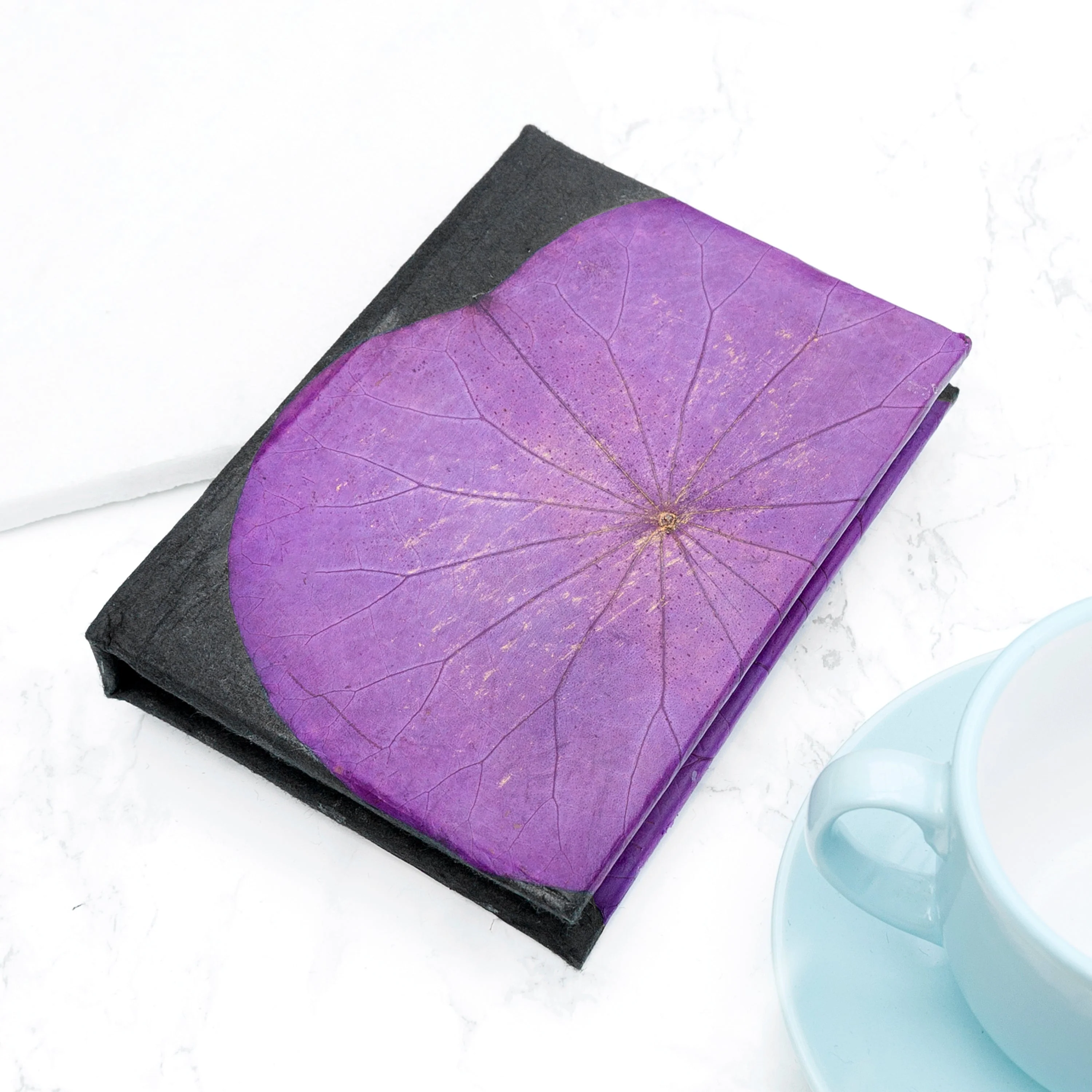 A6 Vegan Leather Lotus Leaf Notebook - Image 27