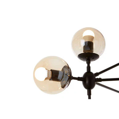 Abira 10 Arm Matte Black Pendant Light - Image 2