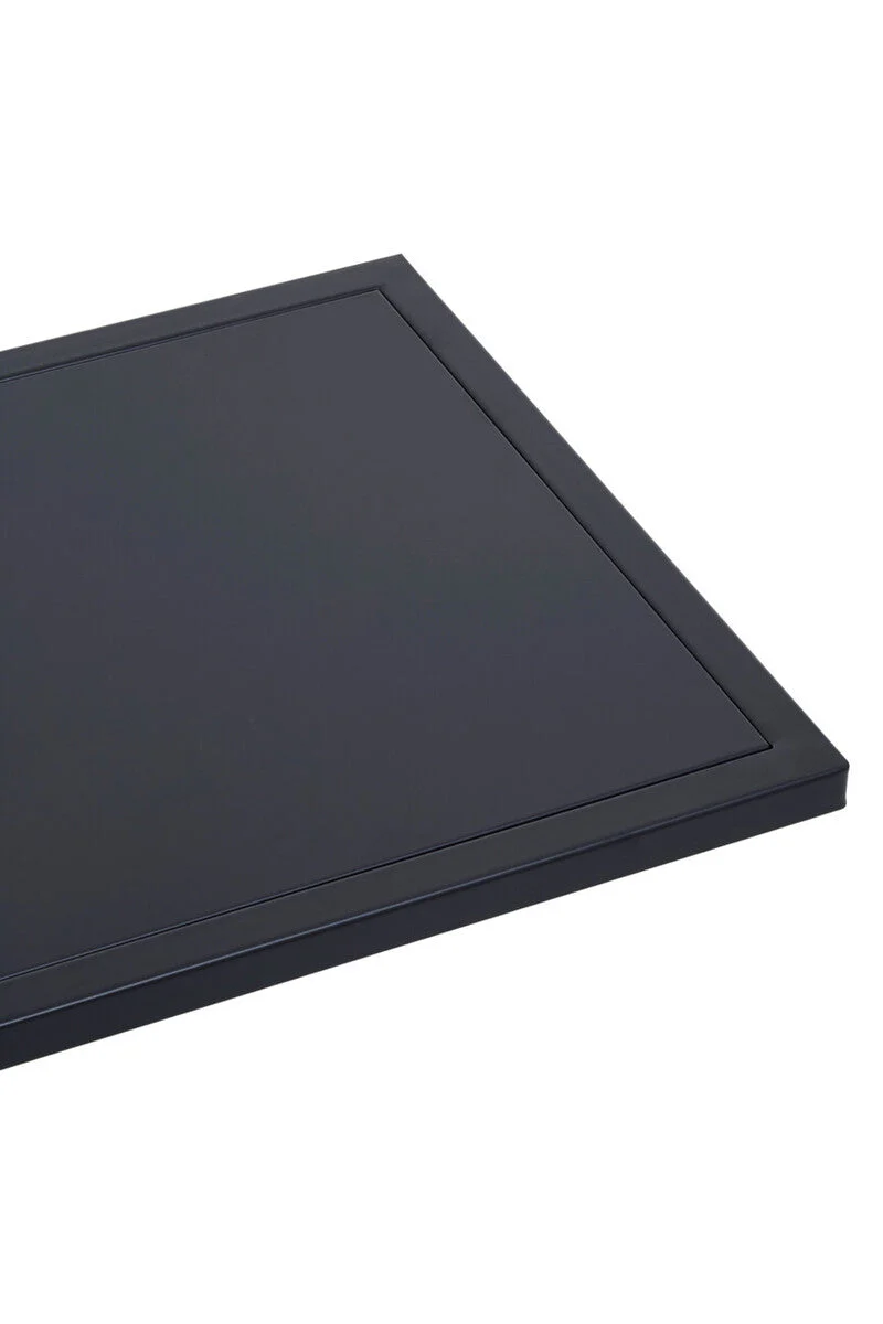 Black Powder Coated Metal Side Table with C-Shaped Design, Acero - Image 18