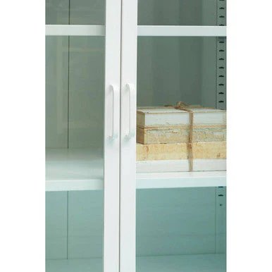 Acier Two Door White Metal Cabinet - Image 10