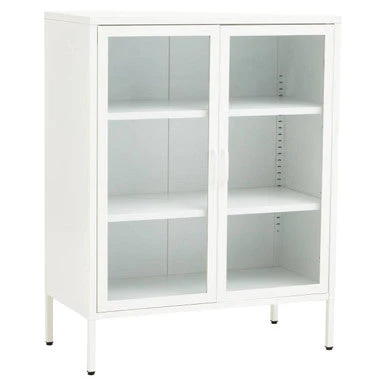 Acier Two Door White Metal Cabinet - Image 4