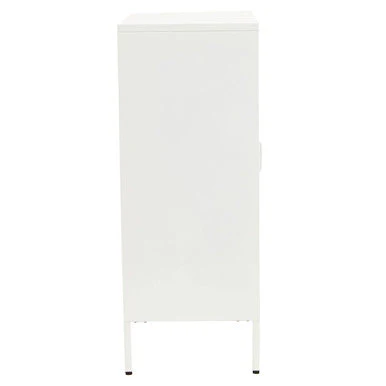 Acier Two Door White Metal Cabinet - Image 6