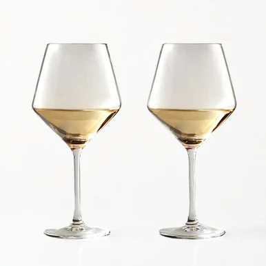Ada Set Of 2 Crystal Burgundy Glasses - Image 3