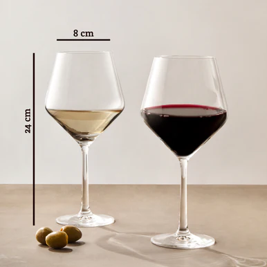 Ada Set Of 2 Crystal Burgundy Glasses - Image 9