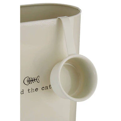 Adore Pets 6.5Ltr Cream Cat Food Storage Bin with Scoop - Image 7