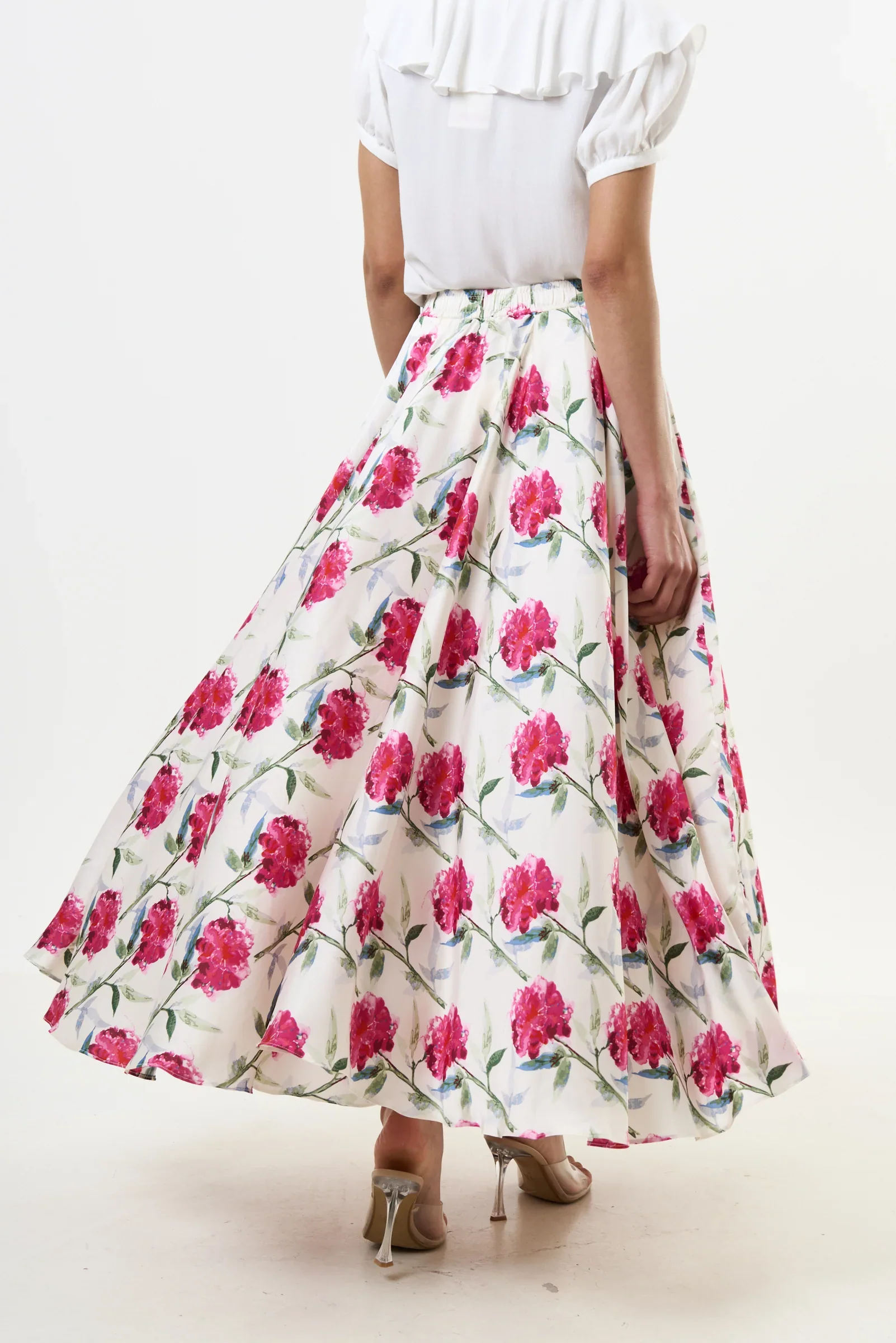 Agatha Loveflower Print Circle Midi Skirt - Image 2