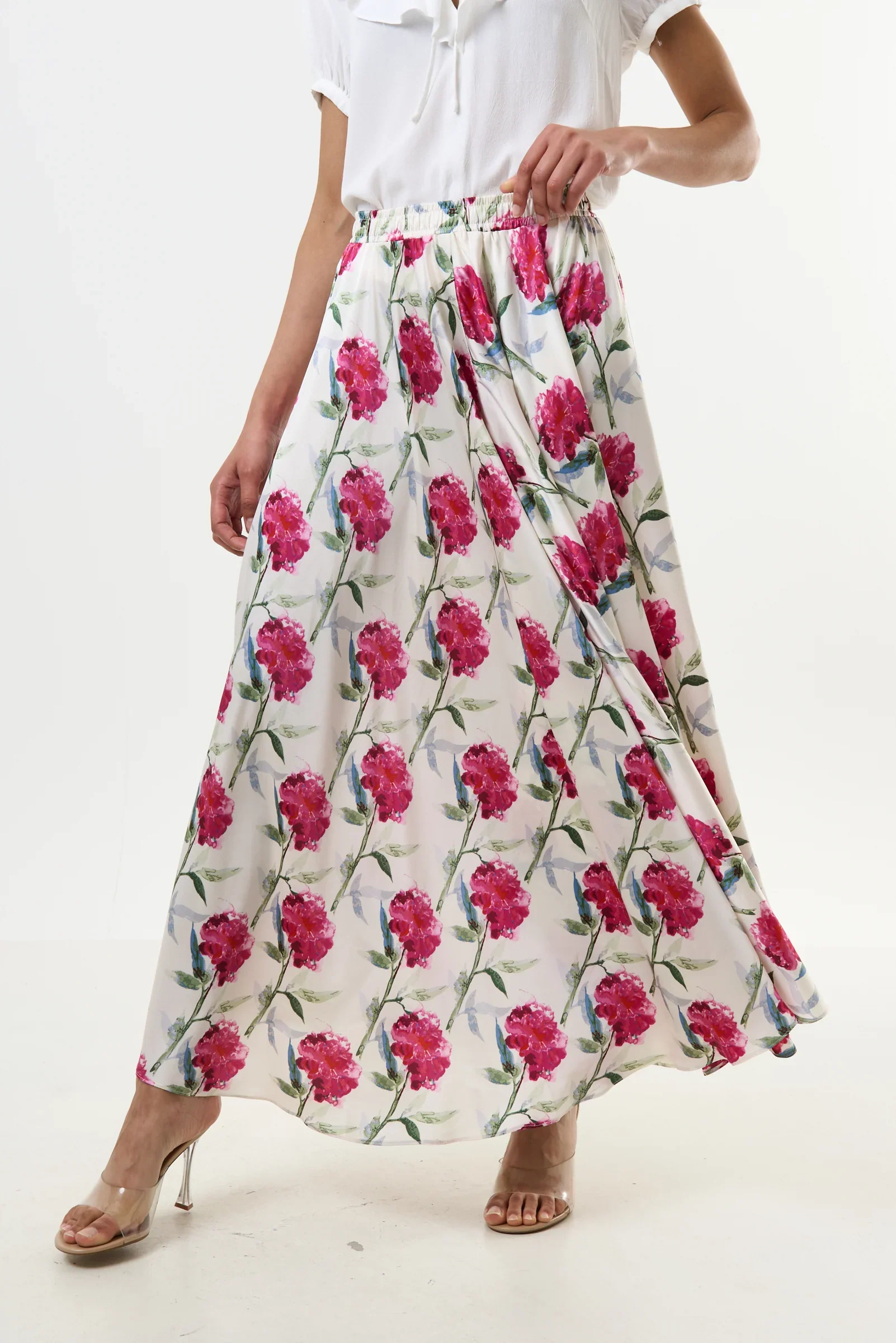 Agatha Loveflower Print Circle Midi Skirt - Image 3