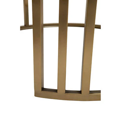 Set of 2 Tinted Glass Round Tops Nesting Coffee Tables with Brushed Gold Stainless Steel Frames, Alana - Image 9