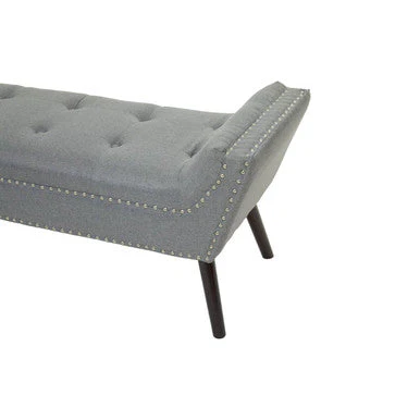 Alea Grey Fabric Bench - Image 4