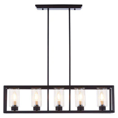 Aliko 5 Bulb Matte Black Ceiling Light - Image 2