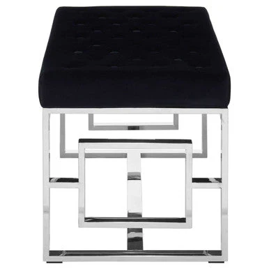 Allure Black Tufted Bench - Image 4
