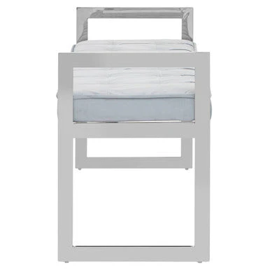 Allure Powder Blue And Silver Finish Bench - Image 4