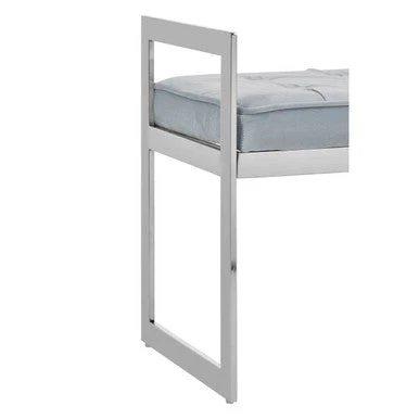 Allure Powder Blue And Silver Finish Bench - Image 5