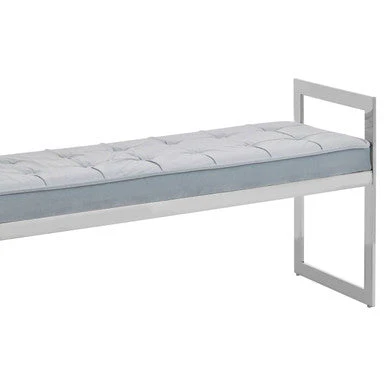 Allure Powder Blue And Silver Finish Bench - Image 6