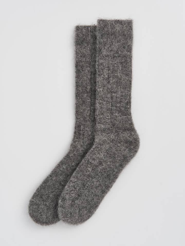 Alpaca Ultra Soft Ribbed Bed Socks - Image 12