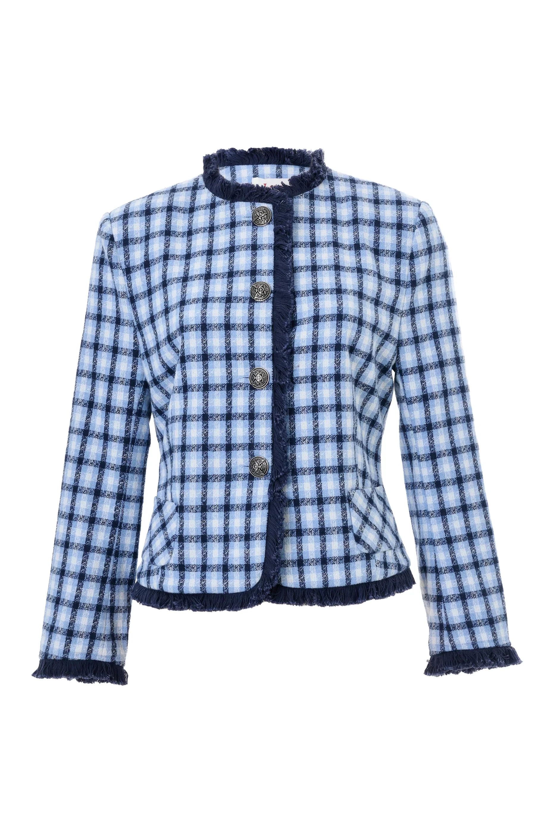 Amora Spring Tweed Fringe Trim Jacket - Image 6