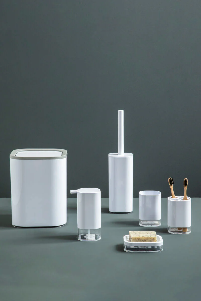 Ando White Acrylic Waste Bin - Image 6