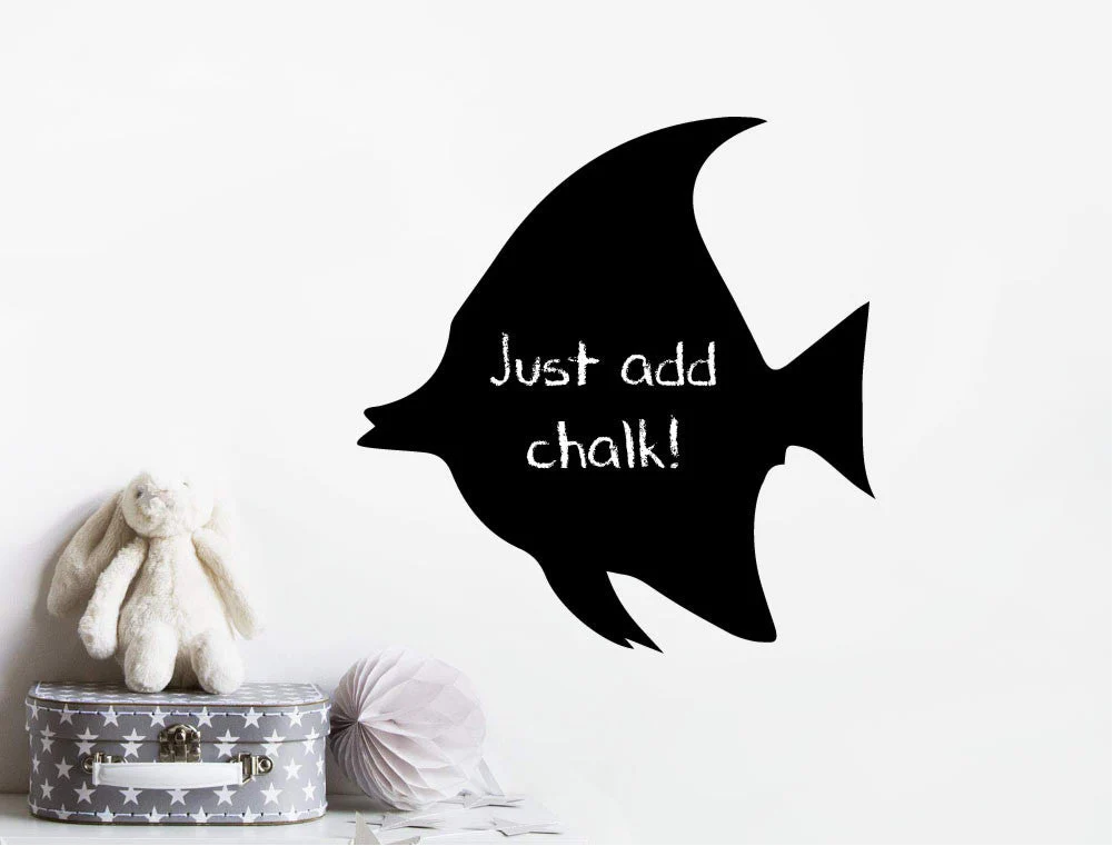 Angel Fish Stick On Chalkboard Wall Sticker - Image 2