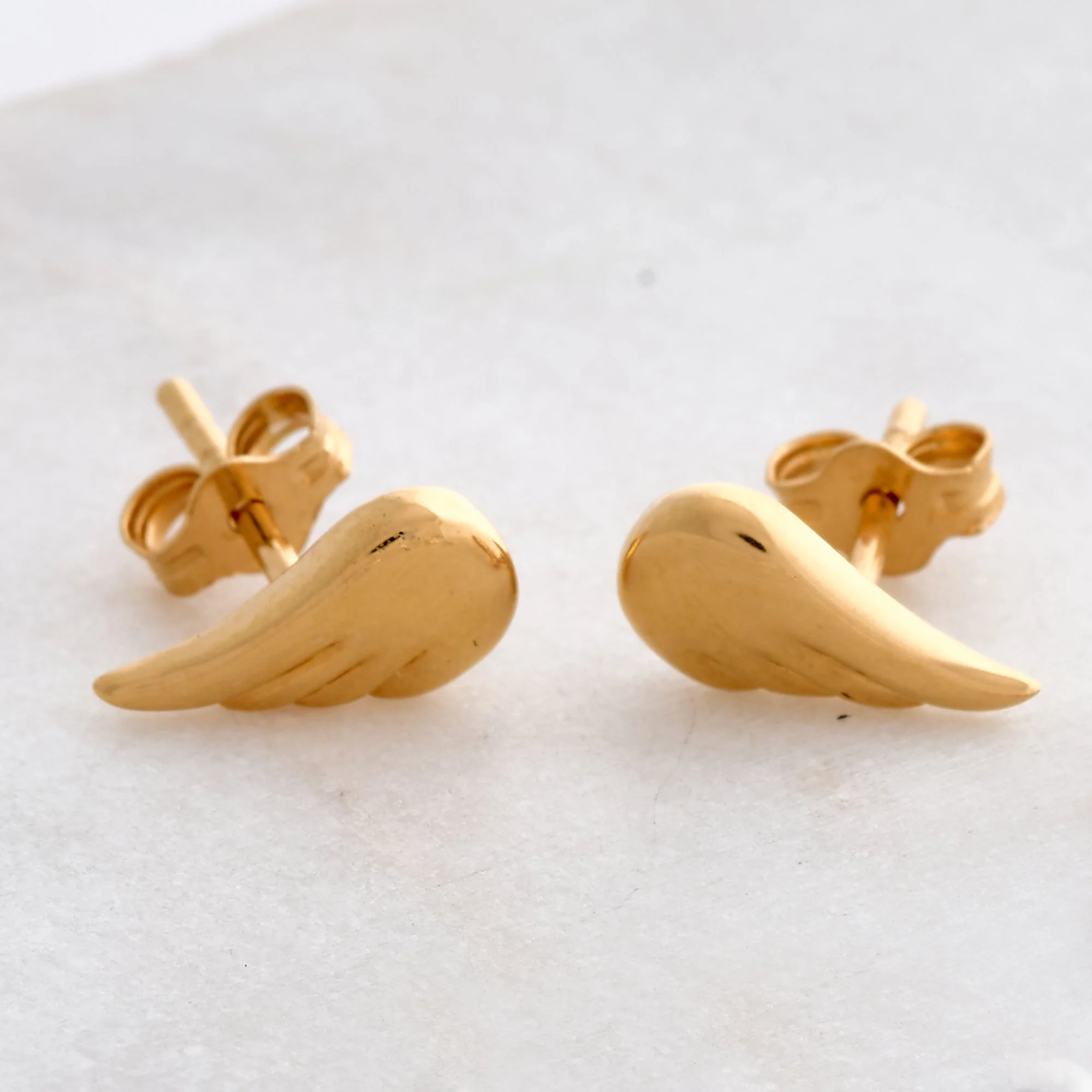Angel Wing Silver Stud Earrings - Image 9