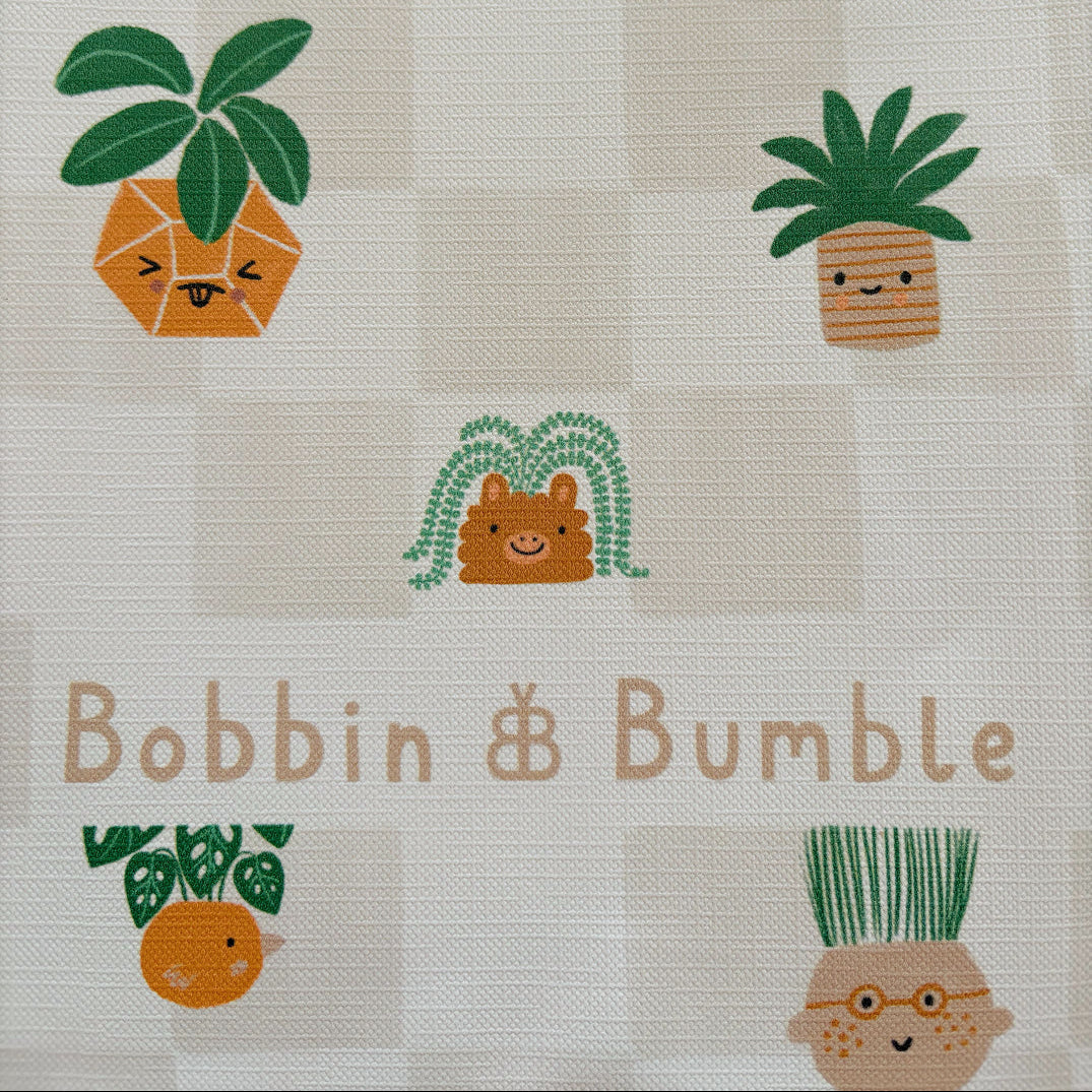 Anti-Roll Wedge Baby Changing Mat - Pot Plants - Image 3