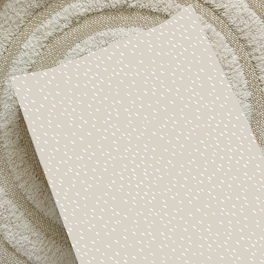 Anti-Roll Wedge Changing Mat - Greige Dash Print