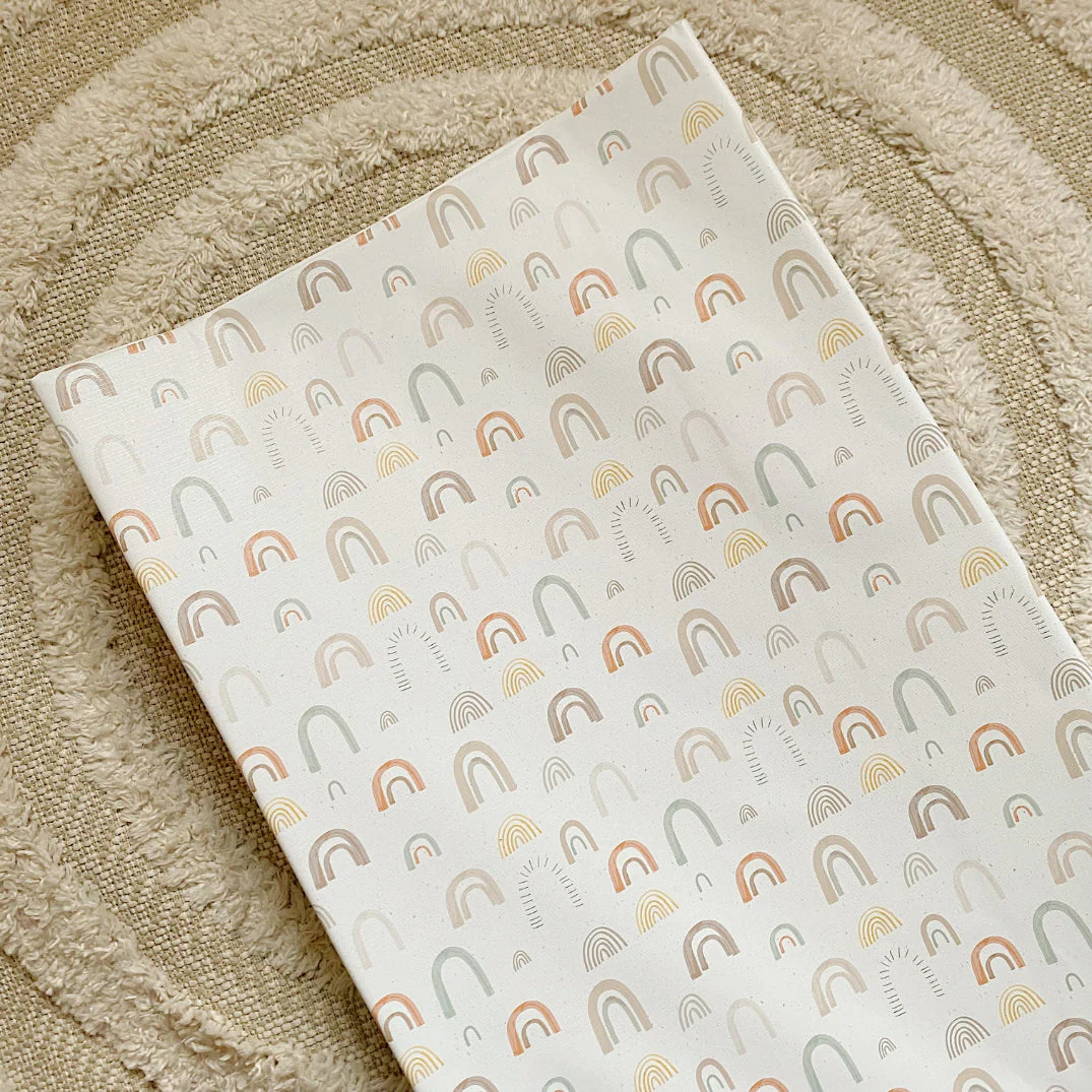 Anti-Roll Wedge Changing Mat - Unisex Abstract Rainbow - Image 2