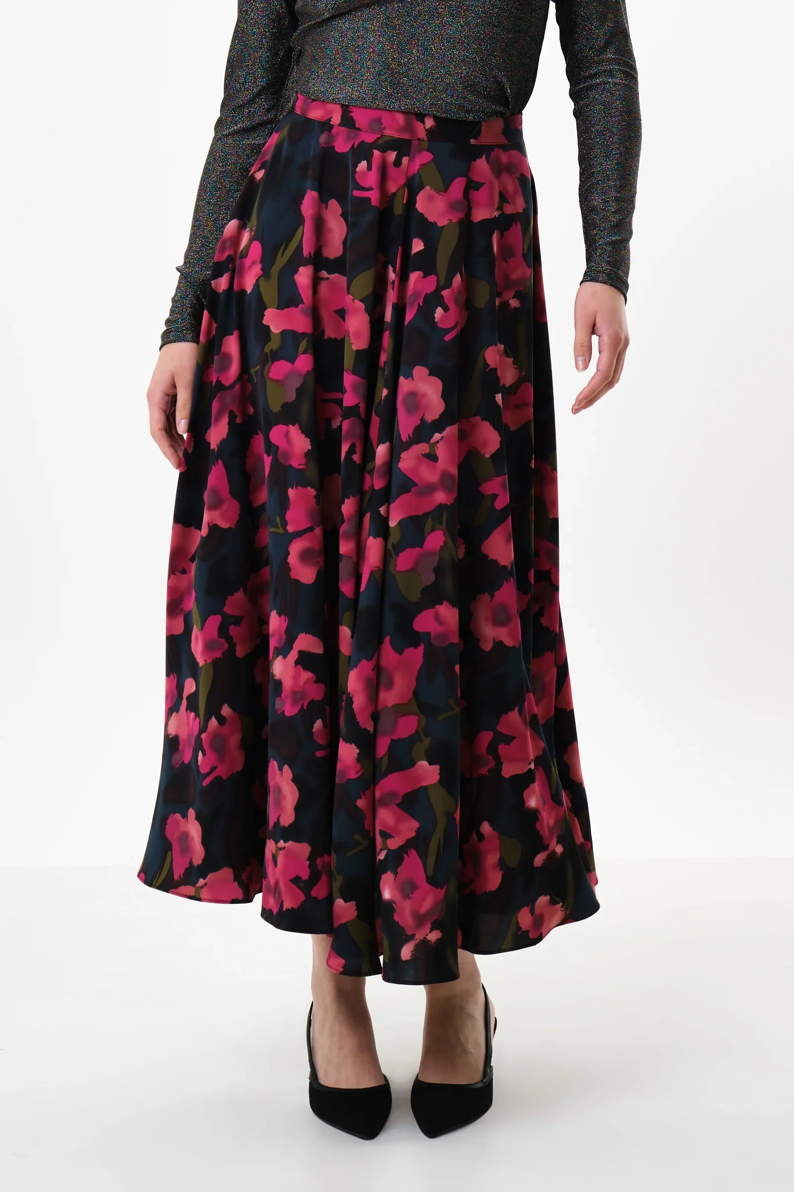 Anza Watermark Floral Print Midaxi Skirt - Image 6
