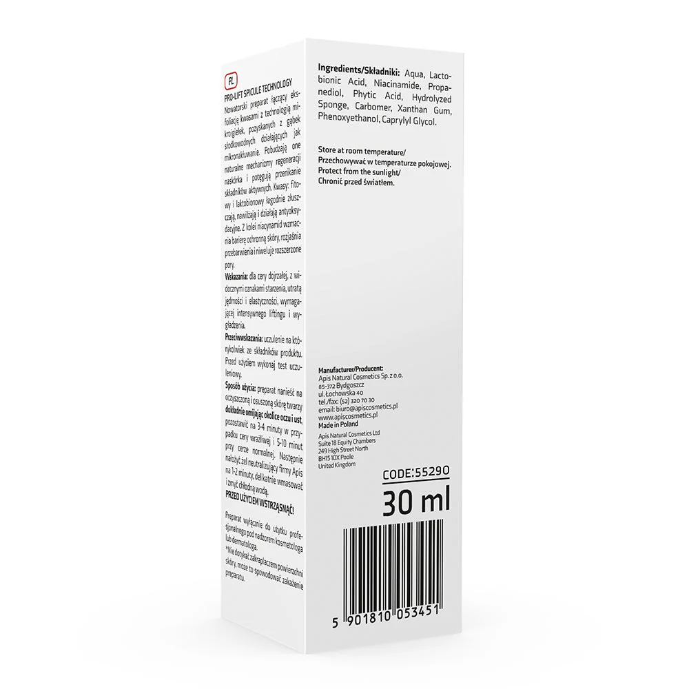 Apis Pro-Lift Spicule Technology Lactobionic & Phytic Acid Treatment | 30ml - Image 2