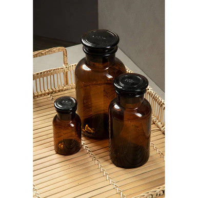 Apothecary Extra Small Amber Glass Bottle - Image 4