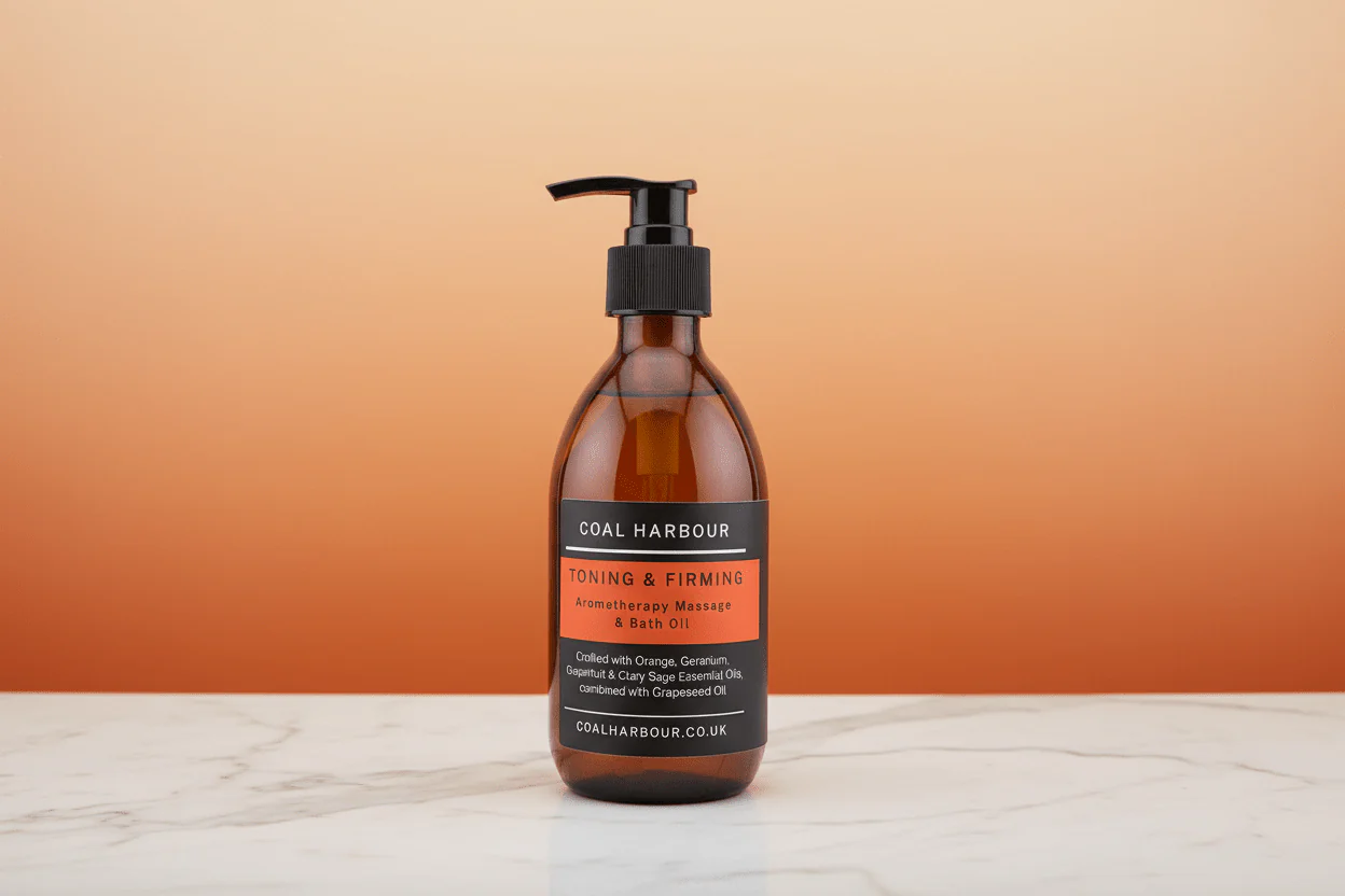 Aromatherapy Massage and Bath Oil - Toning & Firming With Orange, Grapefruit, Geranium & Clary Sage Essential Oils - Image 3
